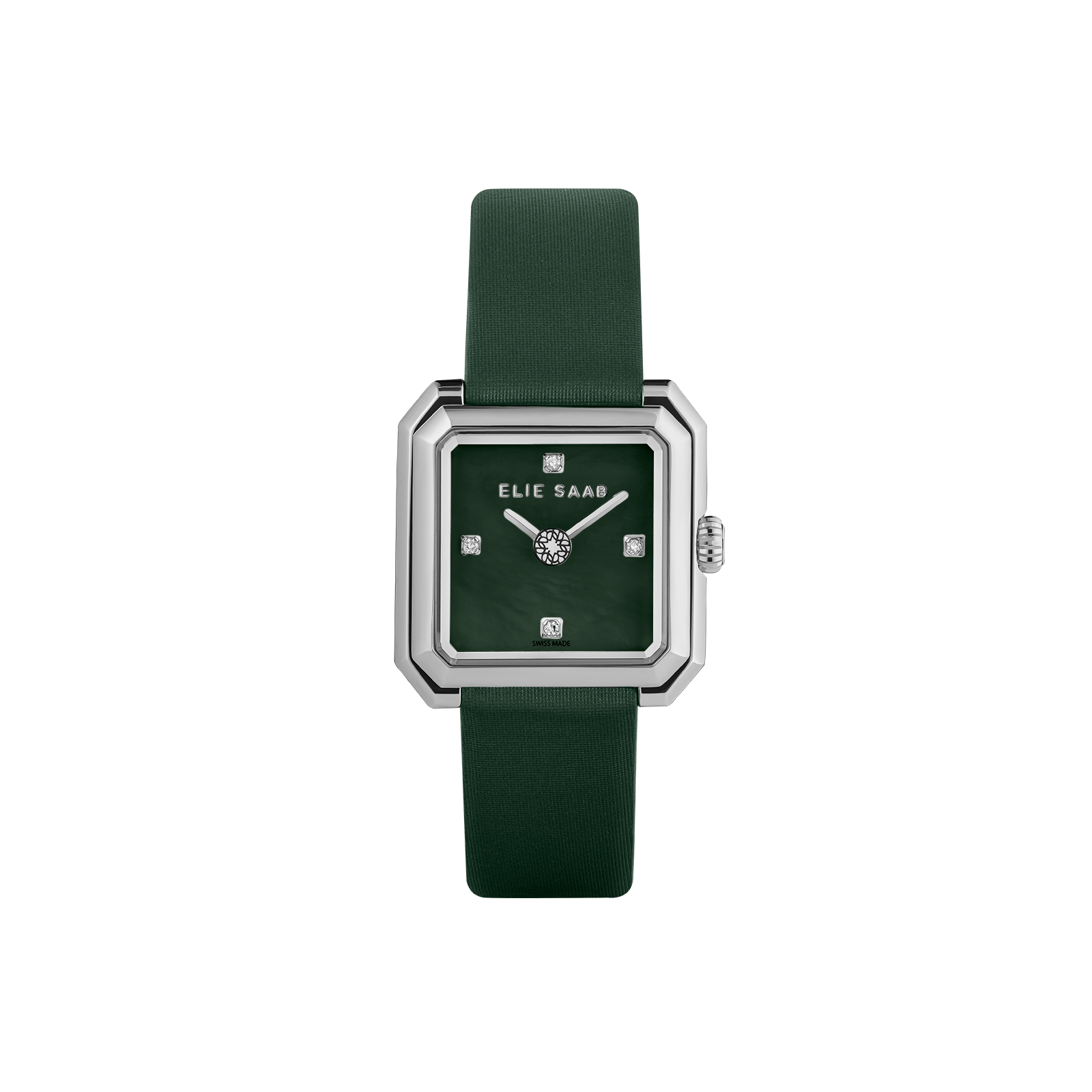 CARRÉ GREEN SATIN STRAP