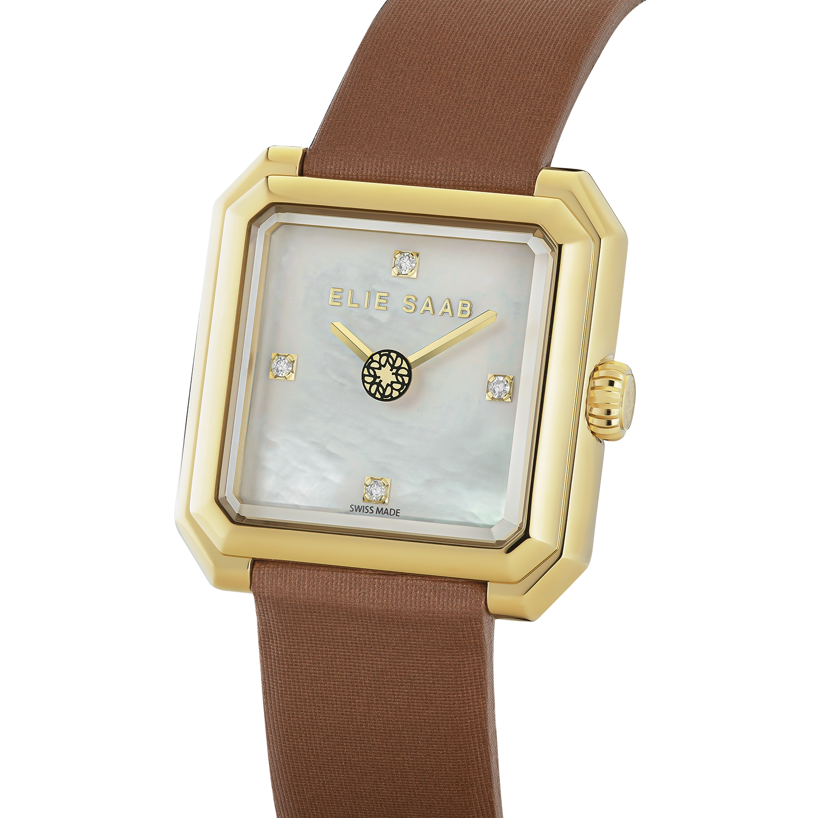 CARRÉ BROWN SATIN STRAP