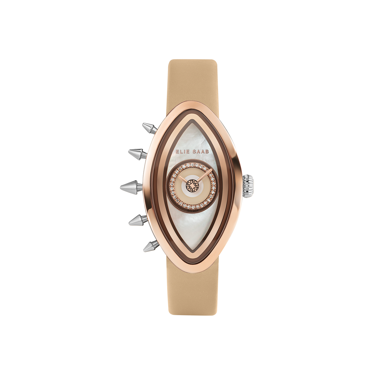 EAYAN PURE BEIGE SATIN STRAP
