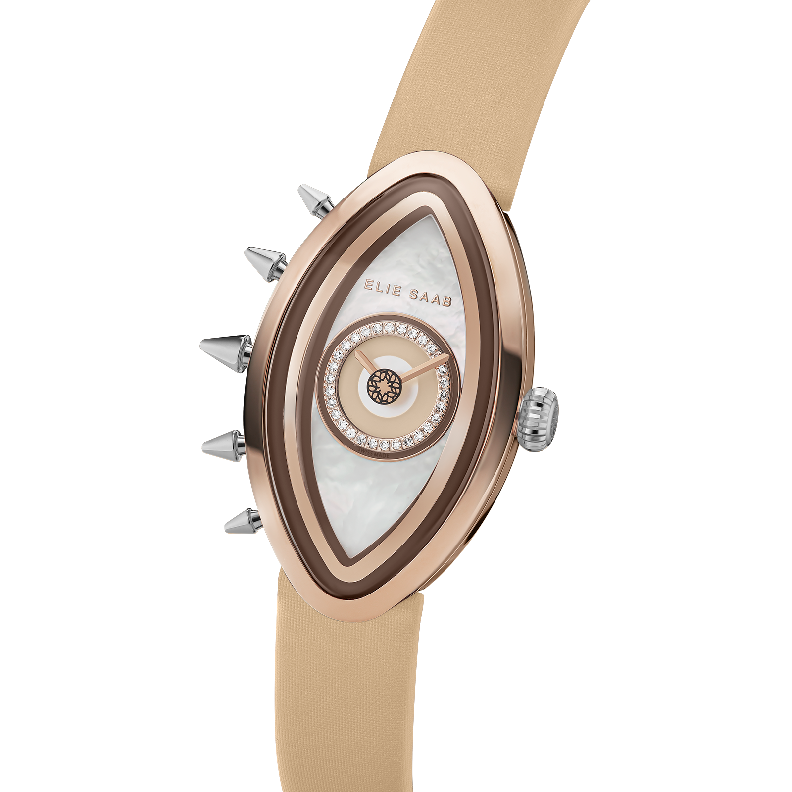 EAYAN PURE BEIGE SATIN STRAP