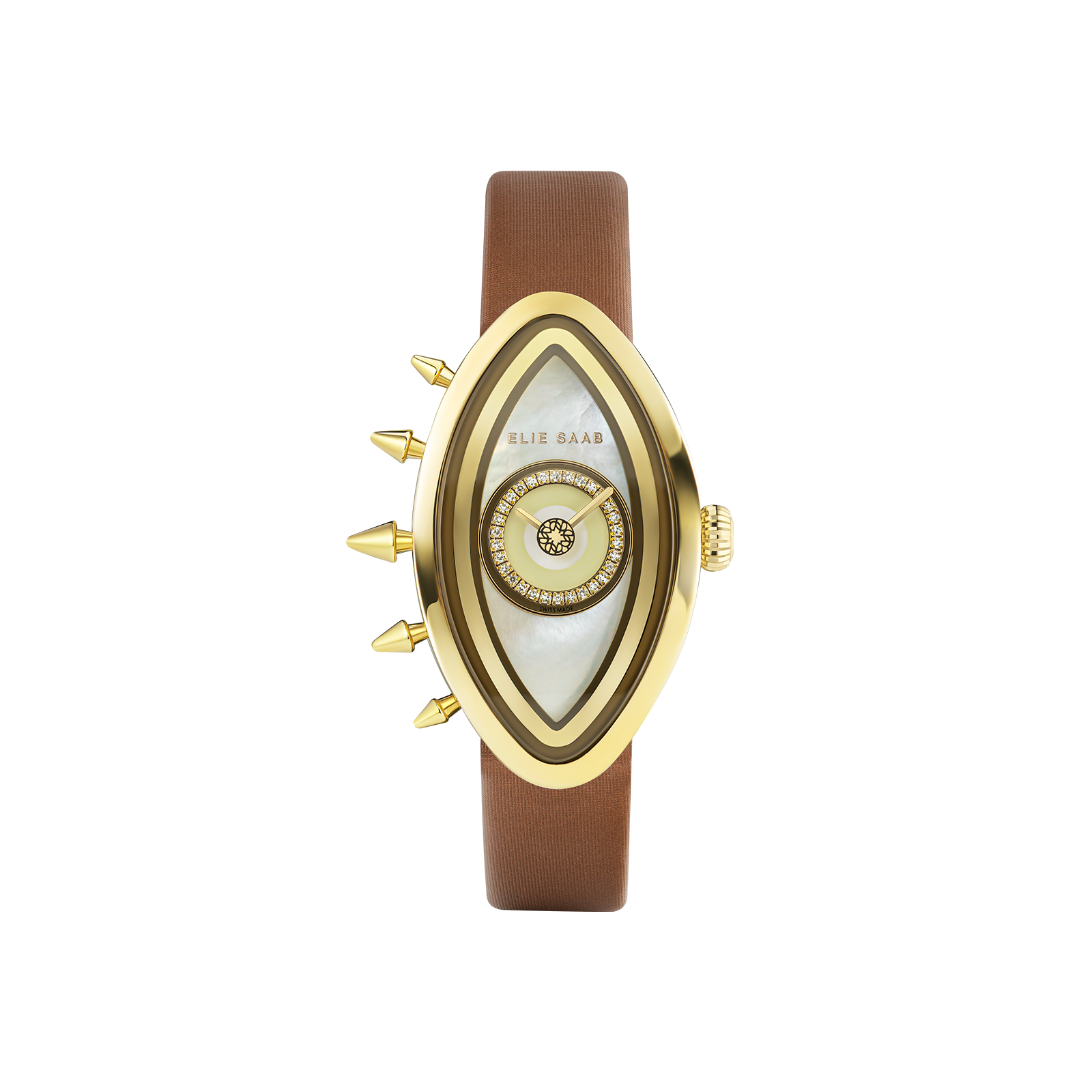 EAYAN PURE BROWN SATIN STRAP