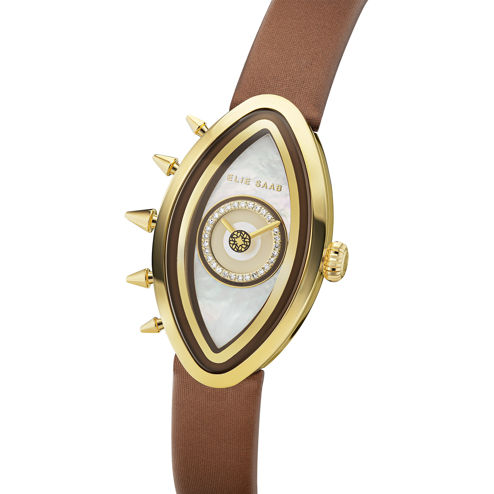 EAYAN PURE BROWN SATIN STRAP